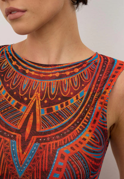 Sleeveless swimsuit "Tribal sunset"
