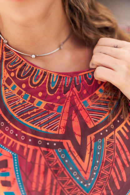 Rashguard & Bottom Set "Tribal sunset"